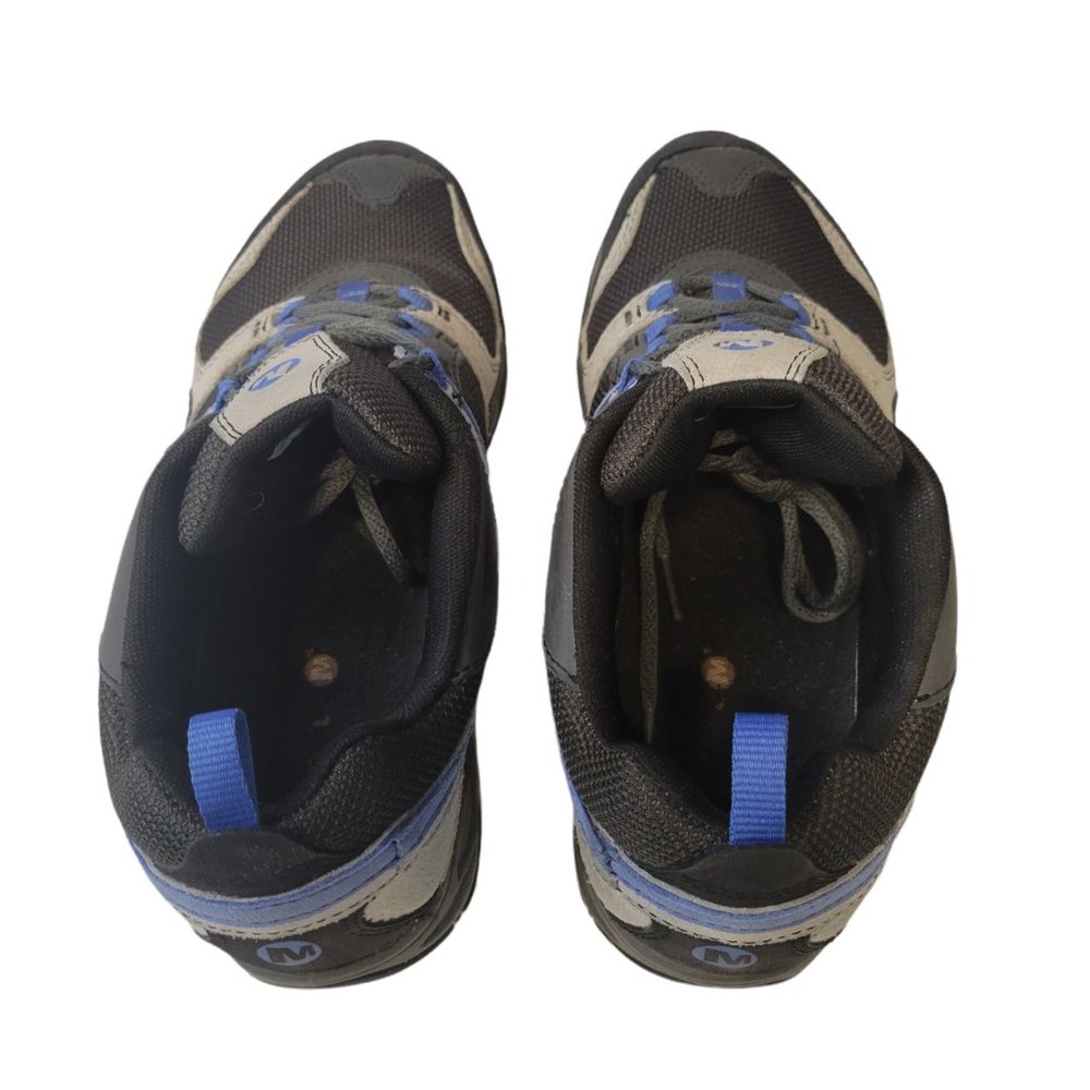 Merrell Womens Kimsey Hiking Shoes Charcoal Gray/ Blue Waterproof Leather 9.5 M - Picture 6 of 7